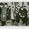 Washington Hall - Grover Whalen and group at groundbreaking
