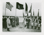 Washington Hall - Grover Whalen and group at groundbreaking
