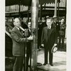 Westinghouse - Time Capsule - Official speaking into microphone next to time capsule with Grover Whalen