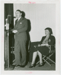 Women's Groups - Charles Poletti giving speech at Women Voters League meeting