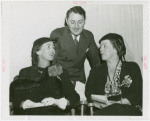 Women's Groups - Charles Poletti with wife and Mona Mac Roberts at Women Voters League meeting