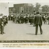 Works Progress Administration - Schoolchildren - Outside of W.P.A. building
