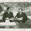 Yugoslavia Participation - Grover Whalen and Constantin Fotich (Ambassador) signing contract
