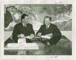Yugoslavia Participation - Grover Whalen and Constantin Fotich (Ambassador) signing contract