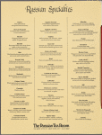 Dinner [sponsored by] Russian Tea Room