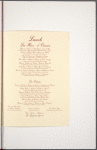 Lunch menu, restaurant Lafayette at the Drake Swissôtel