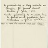 Emergency Committee interview card for Hannah Arendt