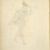 Two figures and a horse