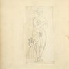Female figure with scarf draped around her hips