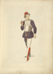 Man in hat, tunic, and tights