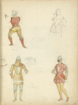 Bilman; [Half length study of armor]; [Man in armor,] 1365; King's guard, 1475
