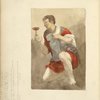 Young man in toga, with pitcher and wine glass