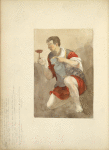Young man in toga, with pitcher and wine glass