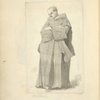 Monk wearing robe with hood