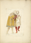 Two men walking perpendicularly to each other