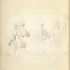 Four half length studies of men wearing hats