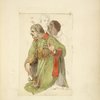 [Man in green tunic with tassels about the neck line, three figures in background,] Ghirlandaio