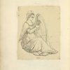 Woman playing harp, 1300