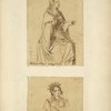 [Woman in cape and cowl,] Florence, MCCC; [Woman wearing head piece]