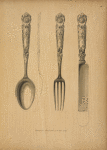 Design for silver knife, fork and spoon.