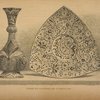 Enamelled flask and presentation plate by Bourcheron, Paris.