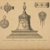 1. Bell of the president of the Milanese town council. 2. Bracelet. 3. Watch case. 4. 5. Bracelet and brooch.