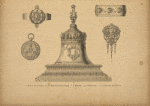 1. Bell of the president of the Milanese town council. 2. Bracelet. 3. Watch case. 4. 5. Bracelet and brooch.