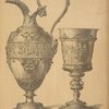 Gilt jug and cup in silver.