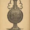 Gilt silver flask in the "Green Vaults," Dresden. Augsburgh work end of 16th century.
