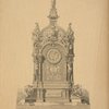 Clock in gilt and enamelled silver.
