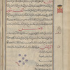 In the outer margin are two bowls of two salted fish, one bowl resting on a latticed stand [top]; Also in the outer margin are fourteen bugs, fisfis [center]; Millipedes, al-kharâtîn. Kharâtîn actually means carthworm ... [bottom]