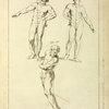 Three studies of male figures