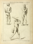 Three studies of male figures