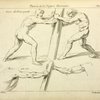 Studies of two figures pushing against a pillar