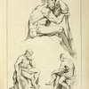 Three studies of seated male figures