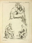 Three studies of seated male figures