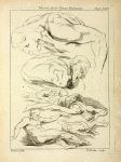 Six studies of male figures in various prone and supine positions