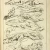 Several figures in prone and supine positions