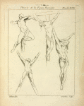 Four studies of crucified figures