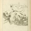Four figures in floating positions, three amidst clouds