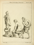 Two satyrs, and the head of a satyr