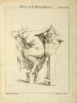 Head and torso of male stayr, and a female satyr