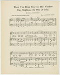Then the blue star in the window was replaced by one of gold