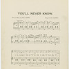 You'll never know