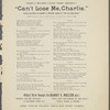 Can't lose me, Charlie