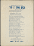 The cat came back