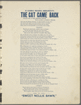 The cat came back