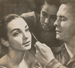 Lester Horton discusses makeup with Carmen de Lavallade, using Lelia Goldoni as a subject