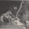 Interior of Digger hut, Lake Tulare, Kings County, California