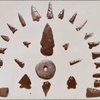 Collection of obsidian knives and arrowheads from Yosemite National Park